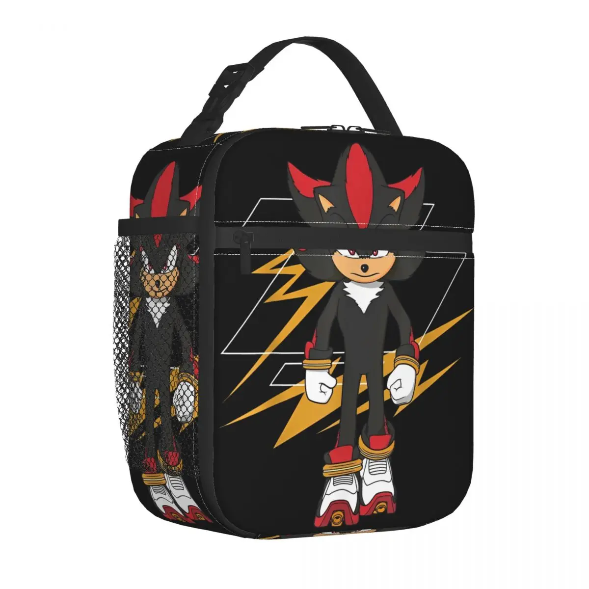 Shadow The Hedgehog Anime Insulated Lunch Bag Food Container Portable Thermal Cooler Lunch Boxes For Work