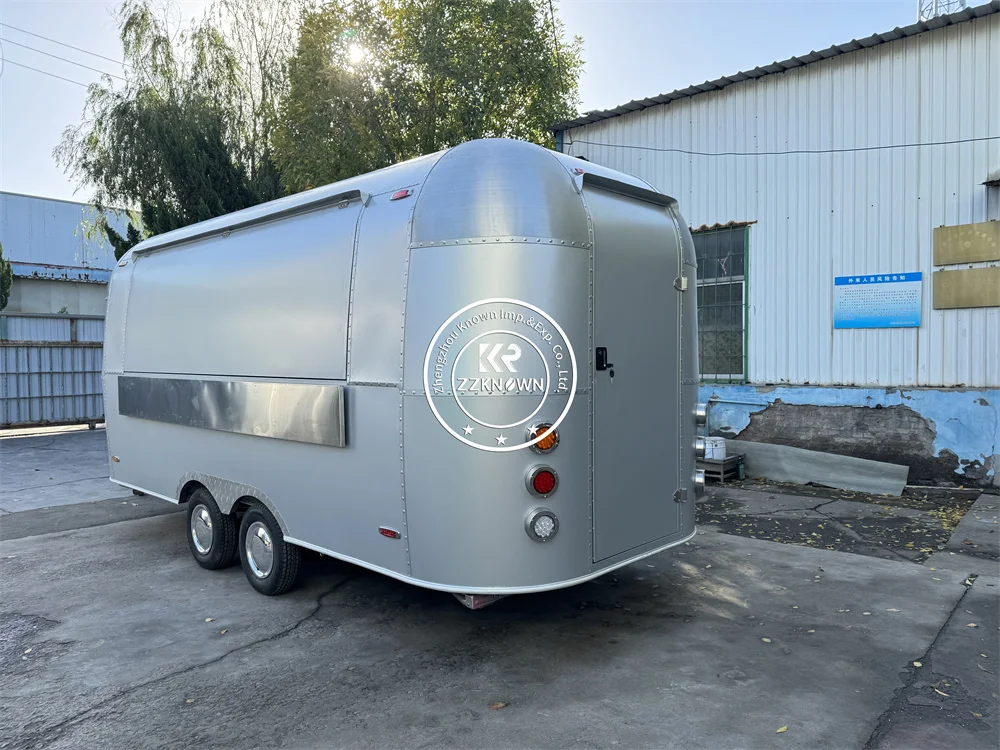 Convenient Food Trailer Airstream Customized Mobile Kitchen With Fully Equipments Coffee Cart  Fast Food Truck