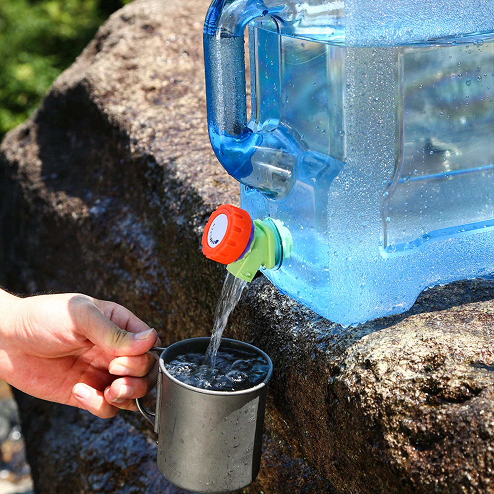 

12L Drinking Water Bucket With Faucet Large Capacity Pure Water Storage Tank Carrier For Outdoor Camping Picnic Hiking Activity