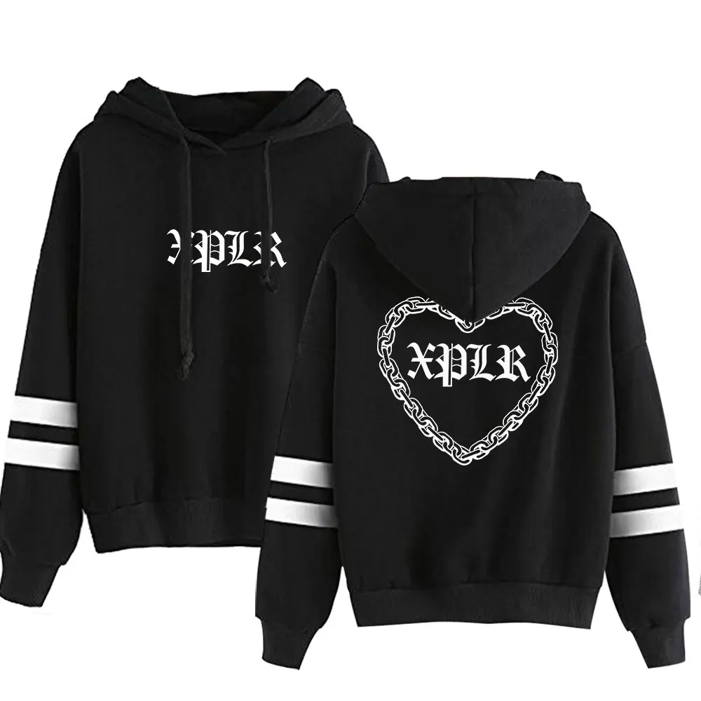 

XPLR Chainlink Hoodie Sam and Colby Merch Unisex Pocketless Parallel Bars Sleeve Sweatshirt Men Women's Clothes