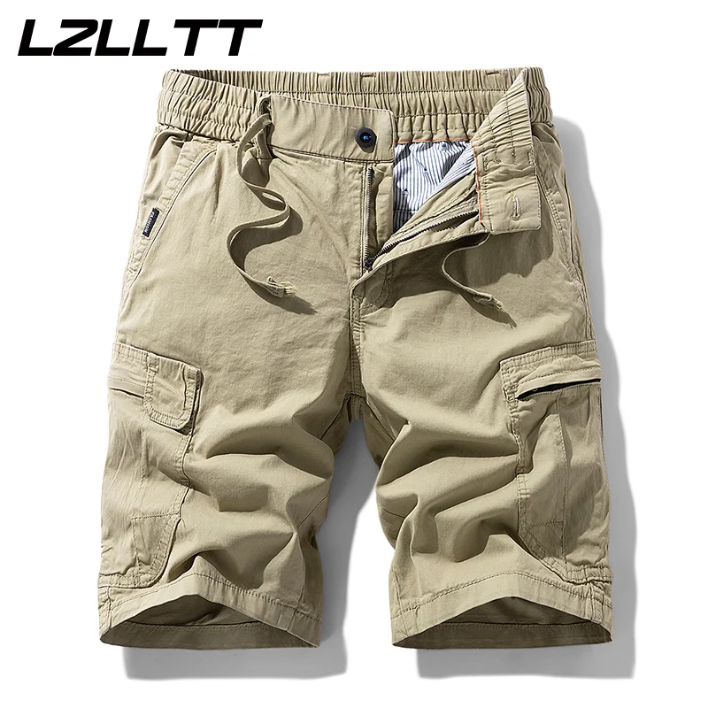 

Летние мужские хлопковые шорты-карго, мужские пляжные шорты с несколькими карманами, мужские весенние повседневные модные шорты-джоггеры, мужские шорты для дропшиппинга
