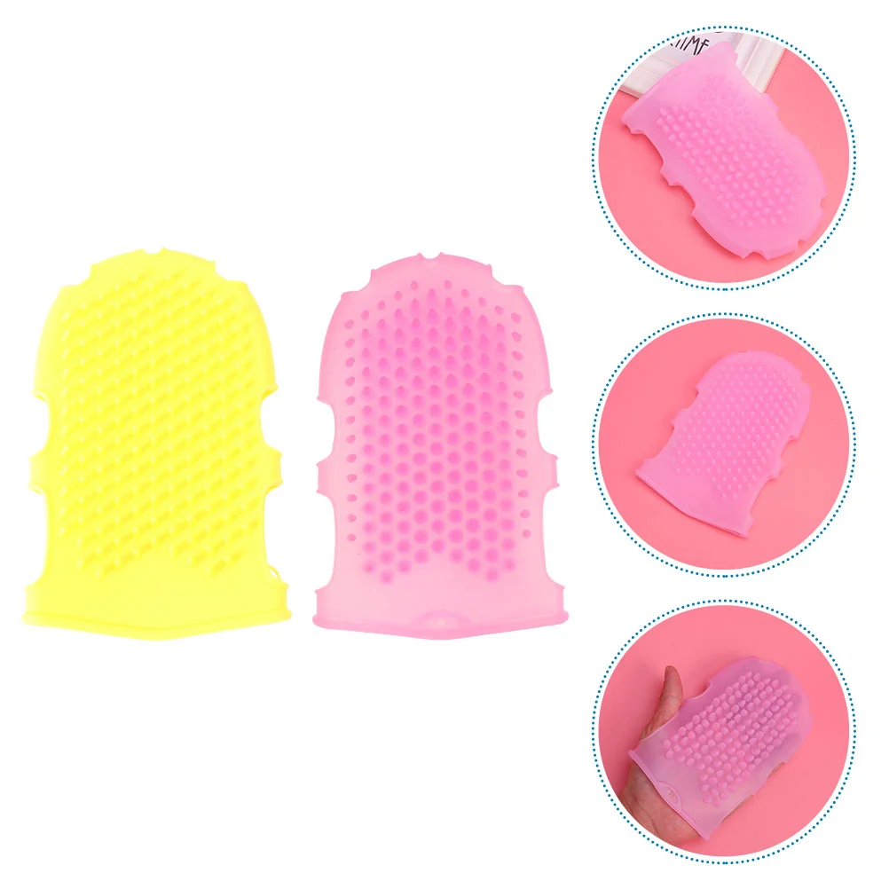 

2 Pcs Mittens Bath Glove Brush Scrubber Double Sided Exfoliating Shower Gloves Body