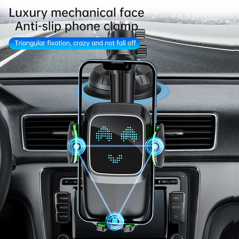 Suction Cup Phone Holder Windshield/Dashboard/Window, Universal Suction Cup Car Phone Holder Mount with Sticky Gel Pad, Compatib