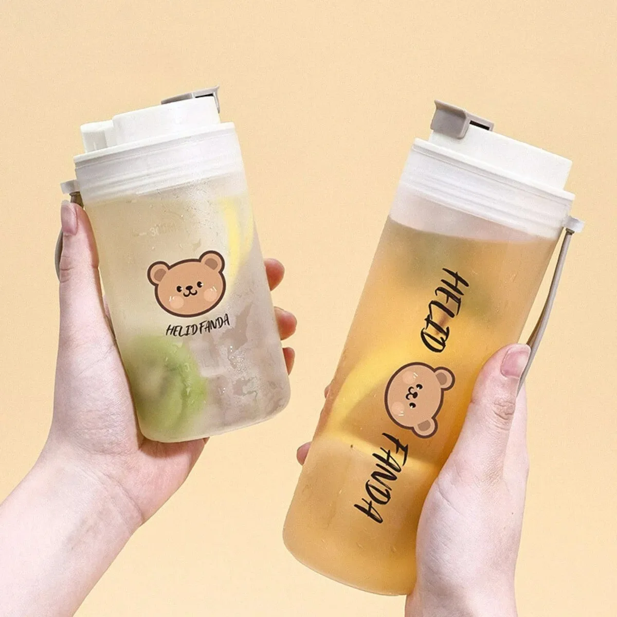 350/550ML Leak Proof Drinking Water Bottle Sport Portable Plastic Water Cup Heat-resistant Reusable Tumbler Microwave Heatable