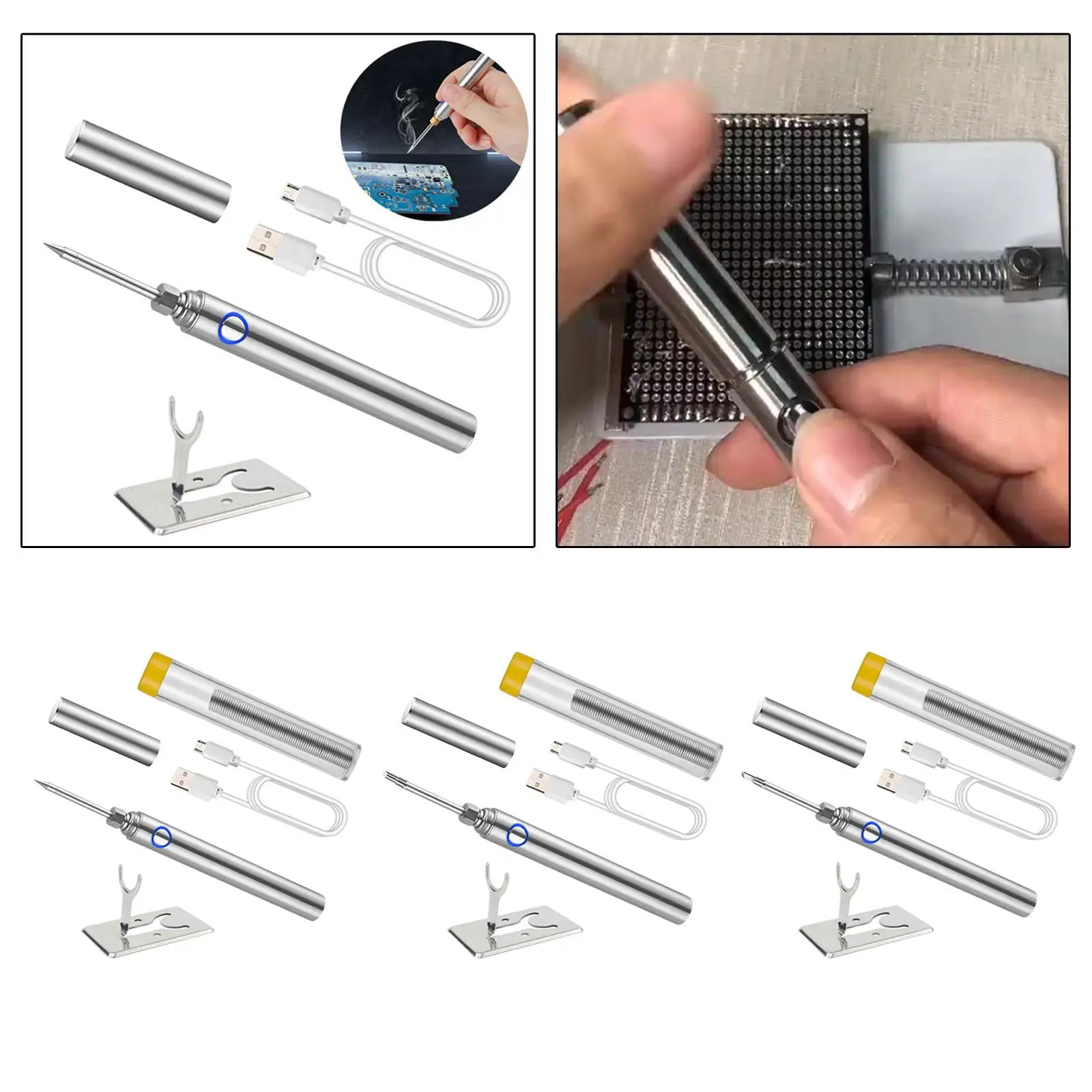 مجموعة أدوات لحام صغيرة USB ، أداة إصلاح إلكترونية دقيقة ، حديد قابل للتعديل