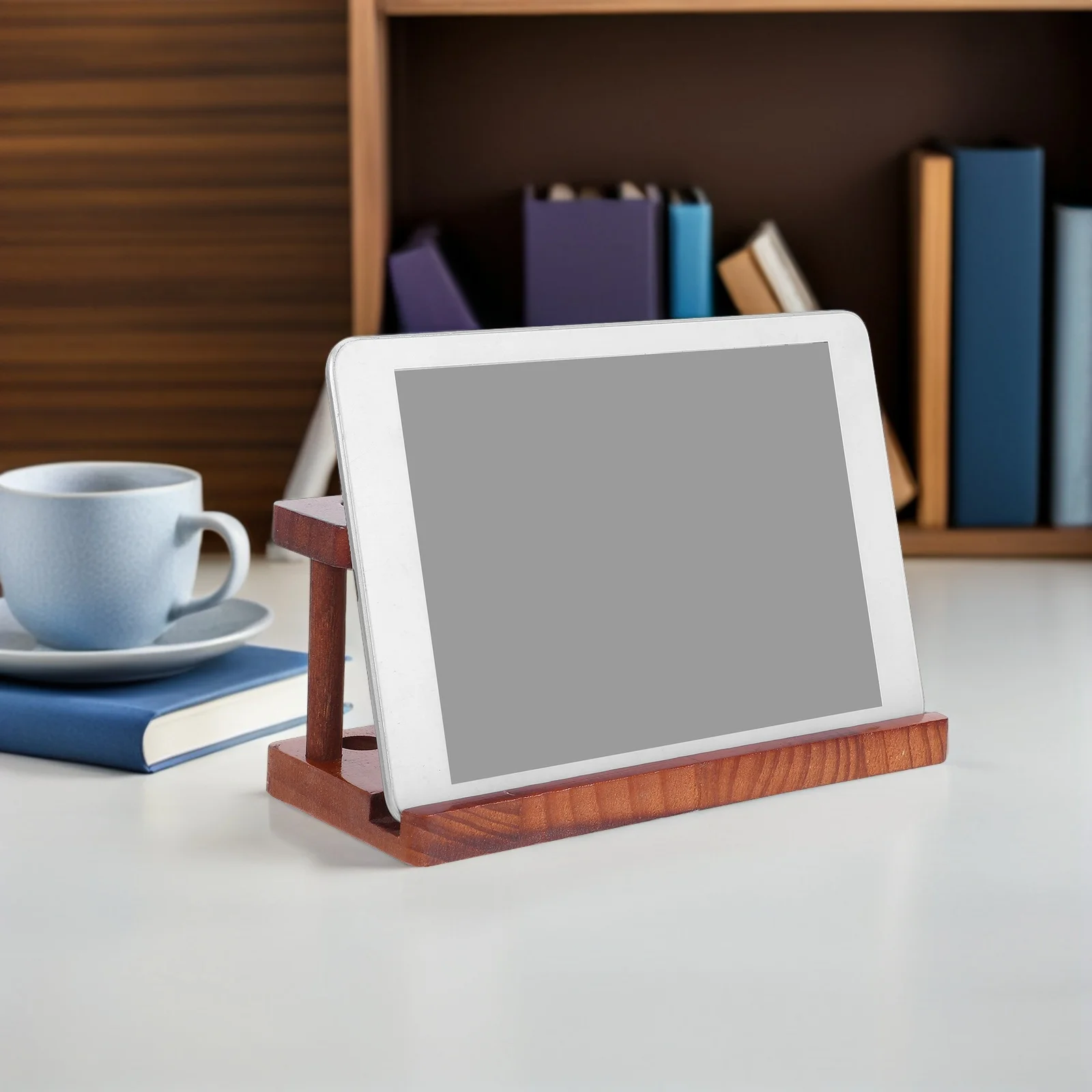 

Desk Organizer Wooden Phone Pen Holder Stand Multiple Compartments Pencils Markers Scissors Office Supplies Stylish Vintage