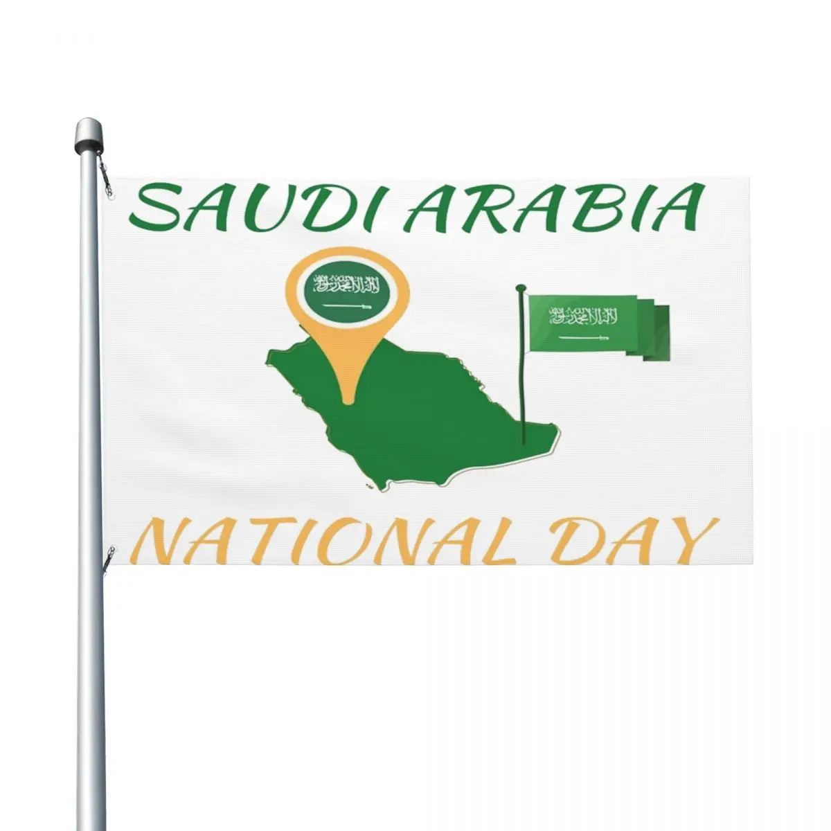 Saudi National Day 23 September 1932 Flag Outdoor Banner 2 Grommets Decoration Fade Proof 60x90 90x150cm Flags