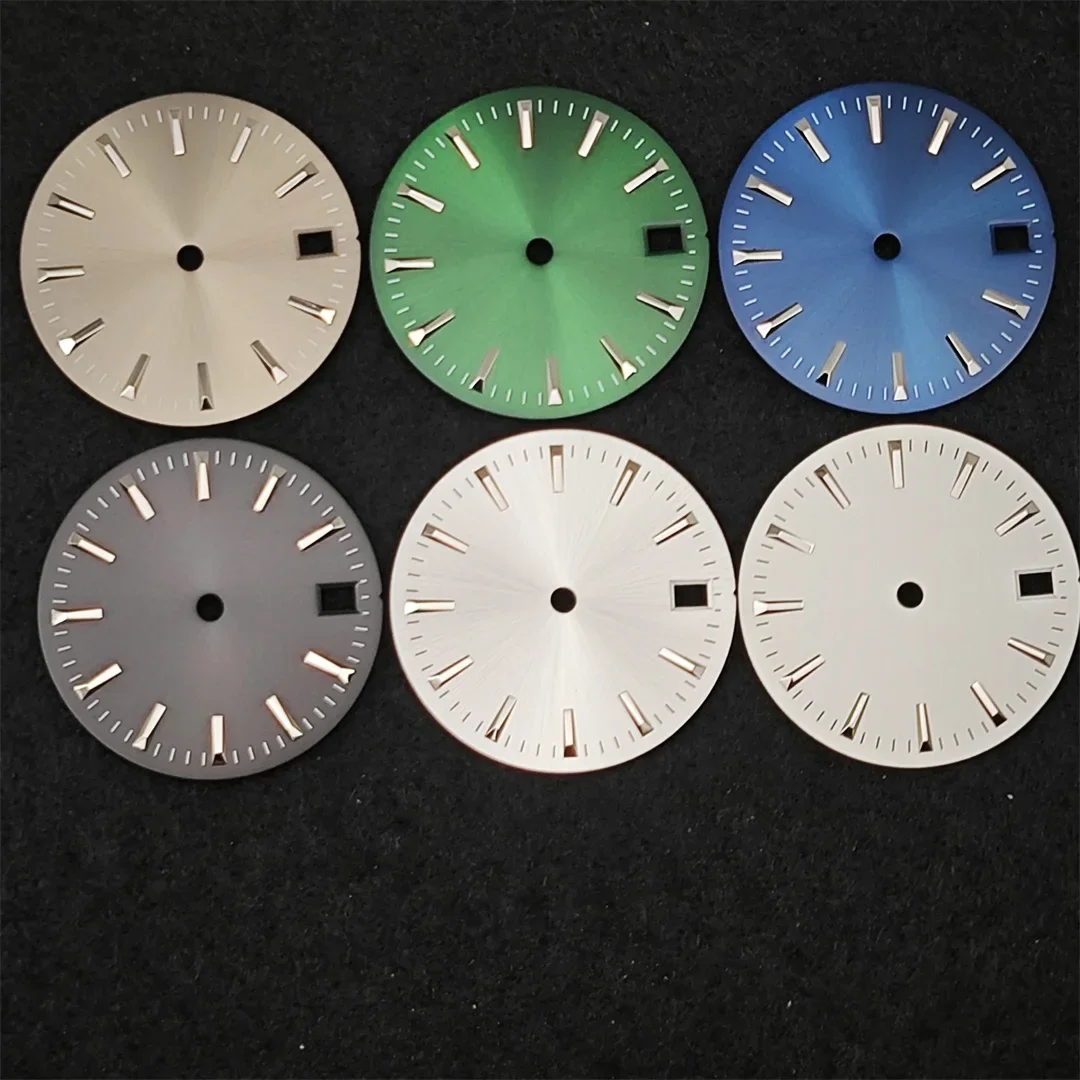 Modified 28.5mm Watch Dial Stripes Nail Simple Watch Face No Luminous Men's Watch Accessories for NH35/ NH36/ 4R/ 7S Movement