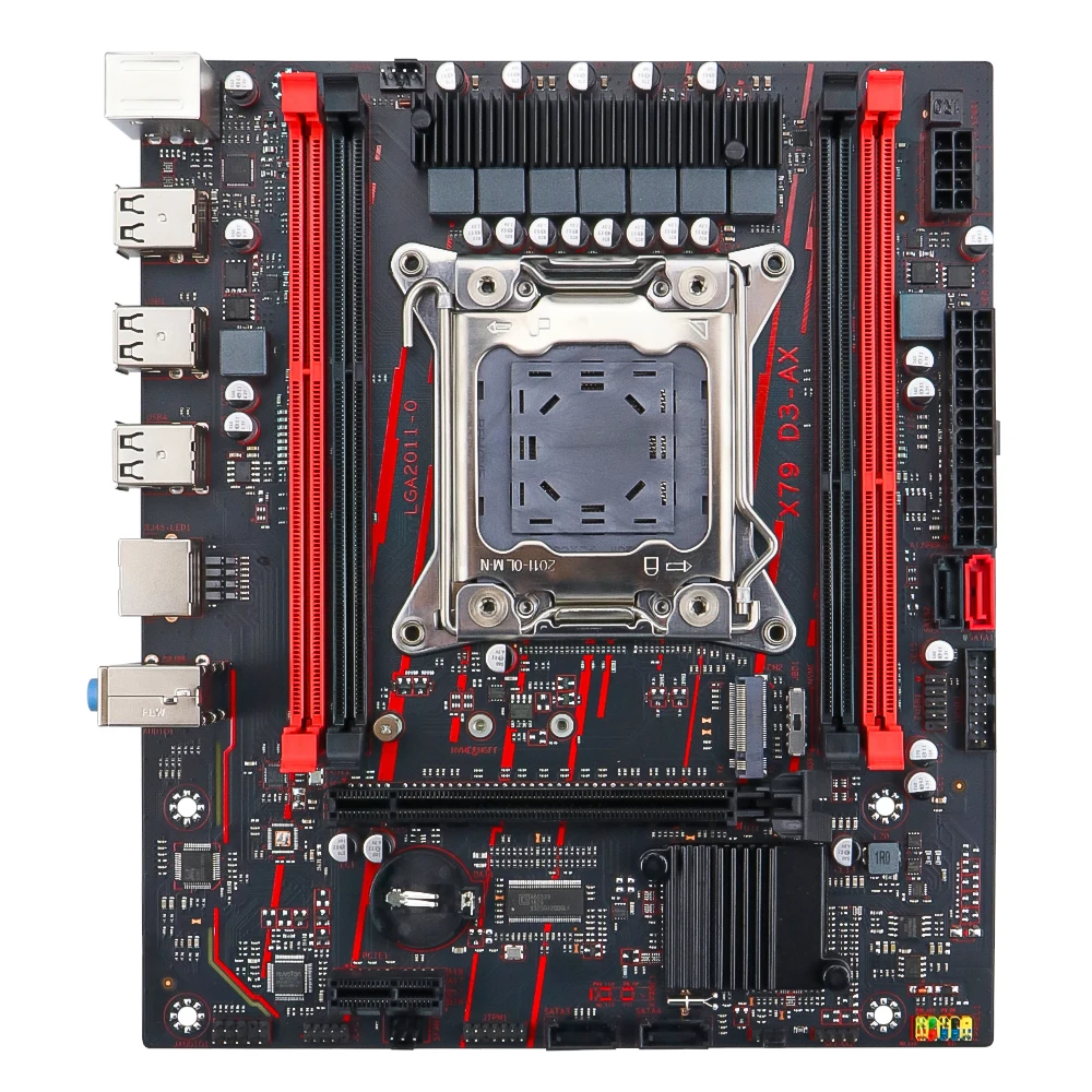 اللوحة الأم SOYO X79 LGA2011 DDR3 USB3.0 SATA3 PCI-E M.2 SSD تدعم ذاكرة REG ECC ومعالج Xeon E5 (E5 2689 C2/E5 2420 V2)
