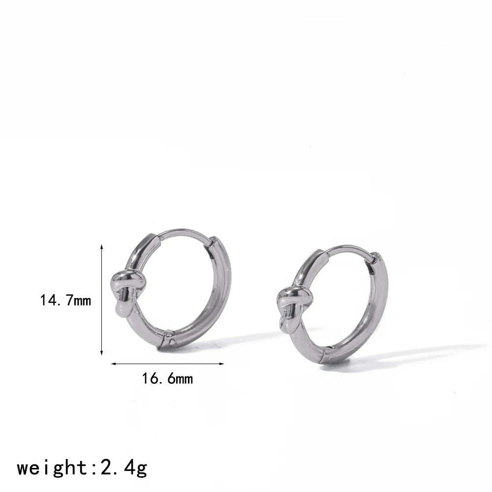 Modische, leichte, knotenförmige Creolen, 18 Karat vergoldeter Edelstahl, klassischer Schmuck, Geschenk für Frauen – Detail 6
