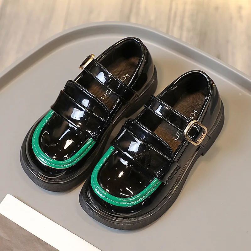 Girls Leather Shoes Kids Spring Autumn Black Princess Shoes New British Style Single Shoes Children Shoes zapatos niña أحذية