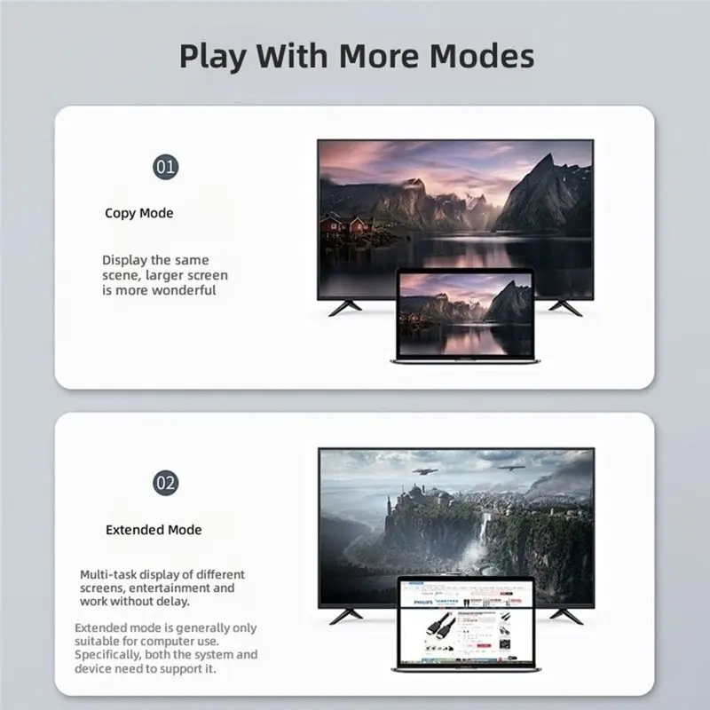 B92B-5.8G Wireless -Compatible Extender 1080P 60Hz Low Latency Screen Mirroring For Meeting Theater Laptop PC To TV HDTV