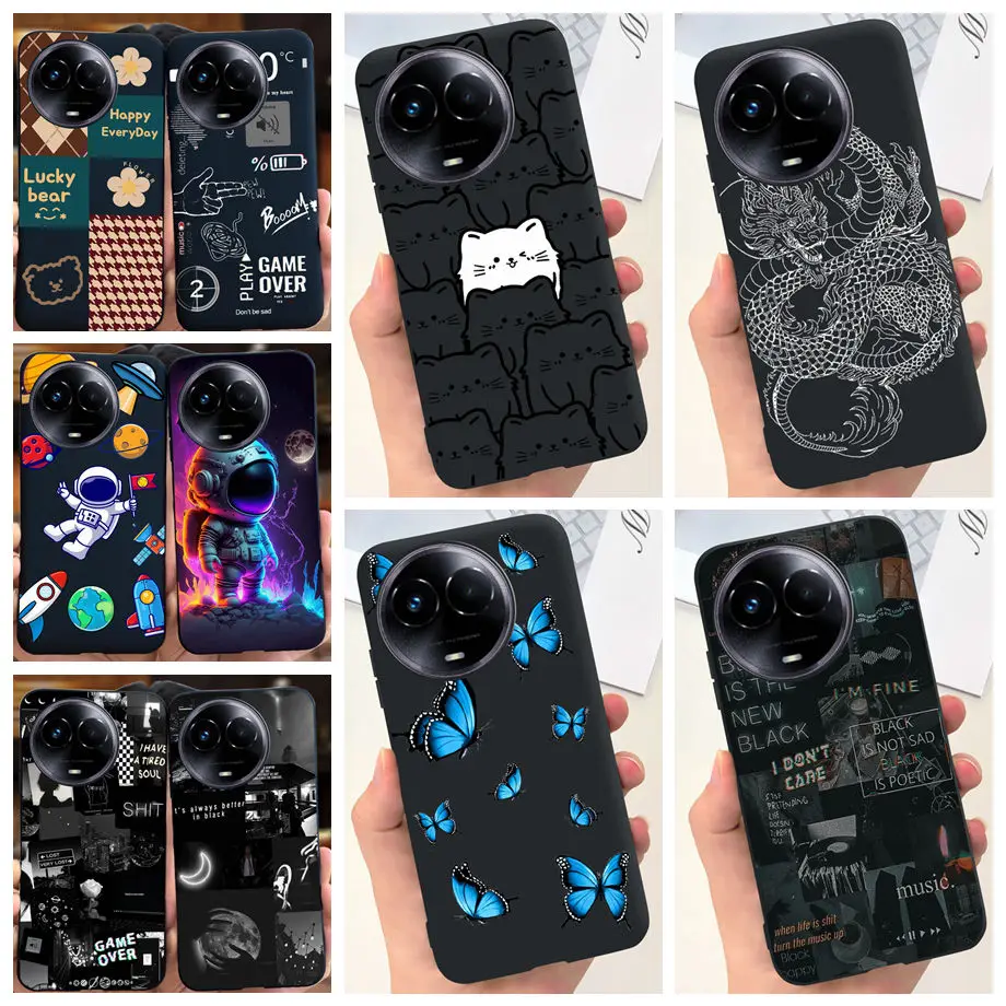 For Realme 11x Case Realme 11 5G Taiwan Cover Soft Silicone Bumper Protective Luxury Print Back Cases For Realme11x  11 x Funda