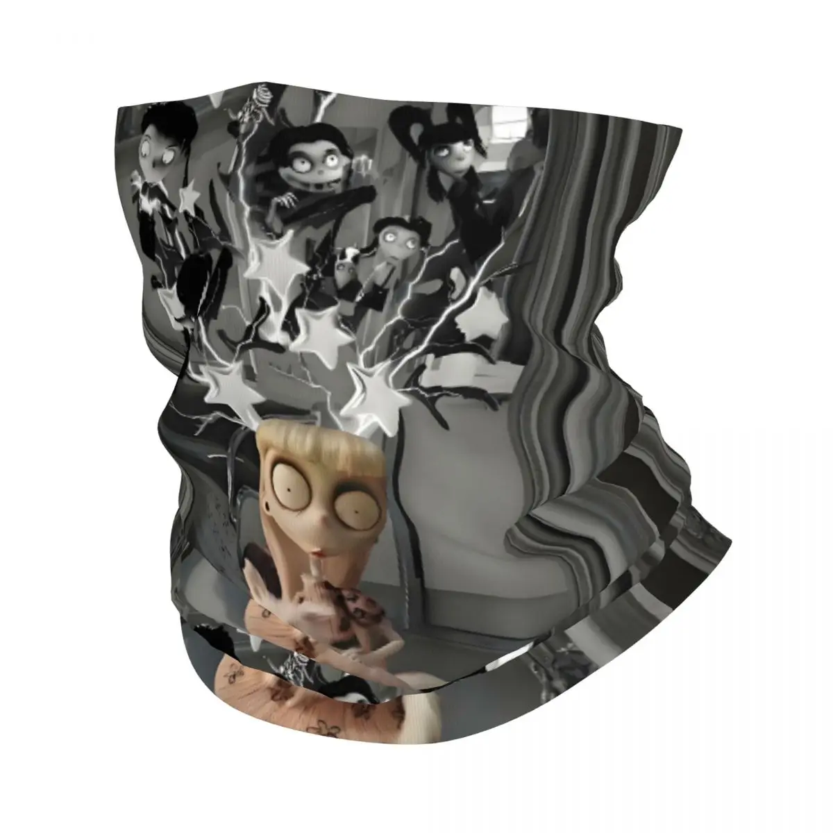 

Аниме Frankenweenie бандана для шеи, теплый женский и мужской зимний походный лыжный шарф, гетры, научная фантастика, комедийный фильм ужасов, крышка для лица