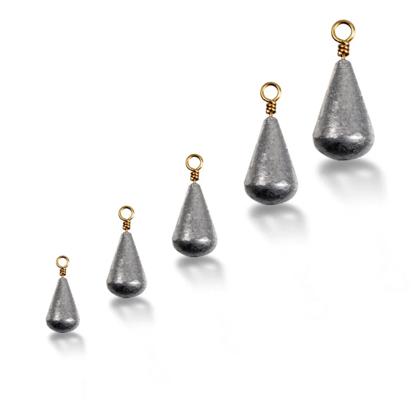 21PCSBoxed olive-shaped lead sinkers for long-distance casting fishing rods, water drop lead sinkers, small accessories for fish view 5