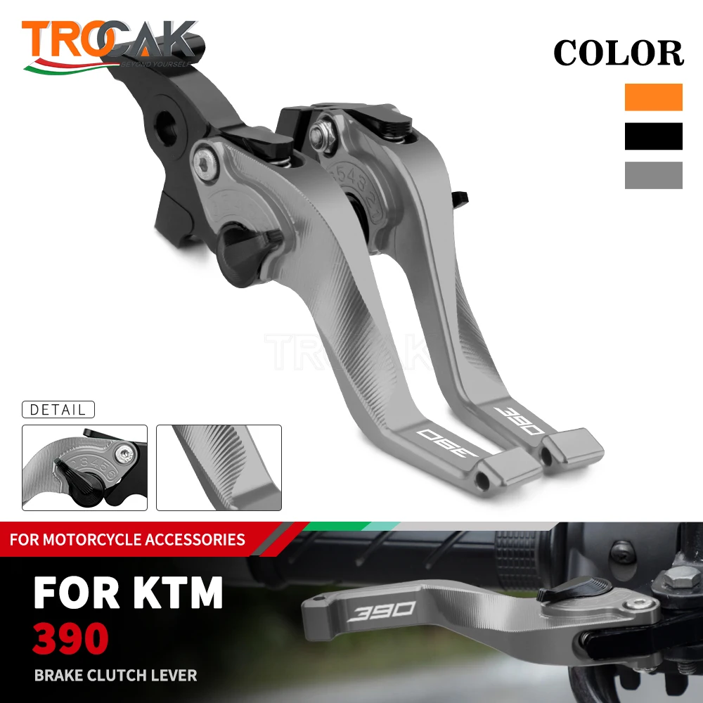 Palancas cortas de un dedo para KTM 390Duke RC390 DUKE 390 ADVENTURE 2022 2023 palancas de embrague de freno ajustables para manillar de motocicleta