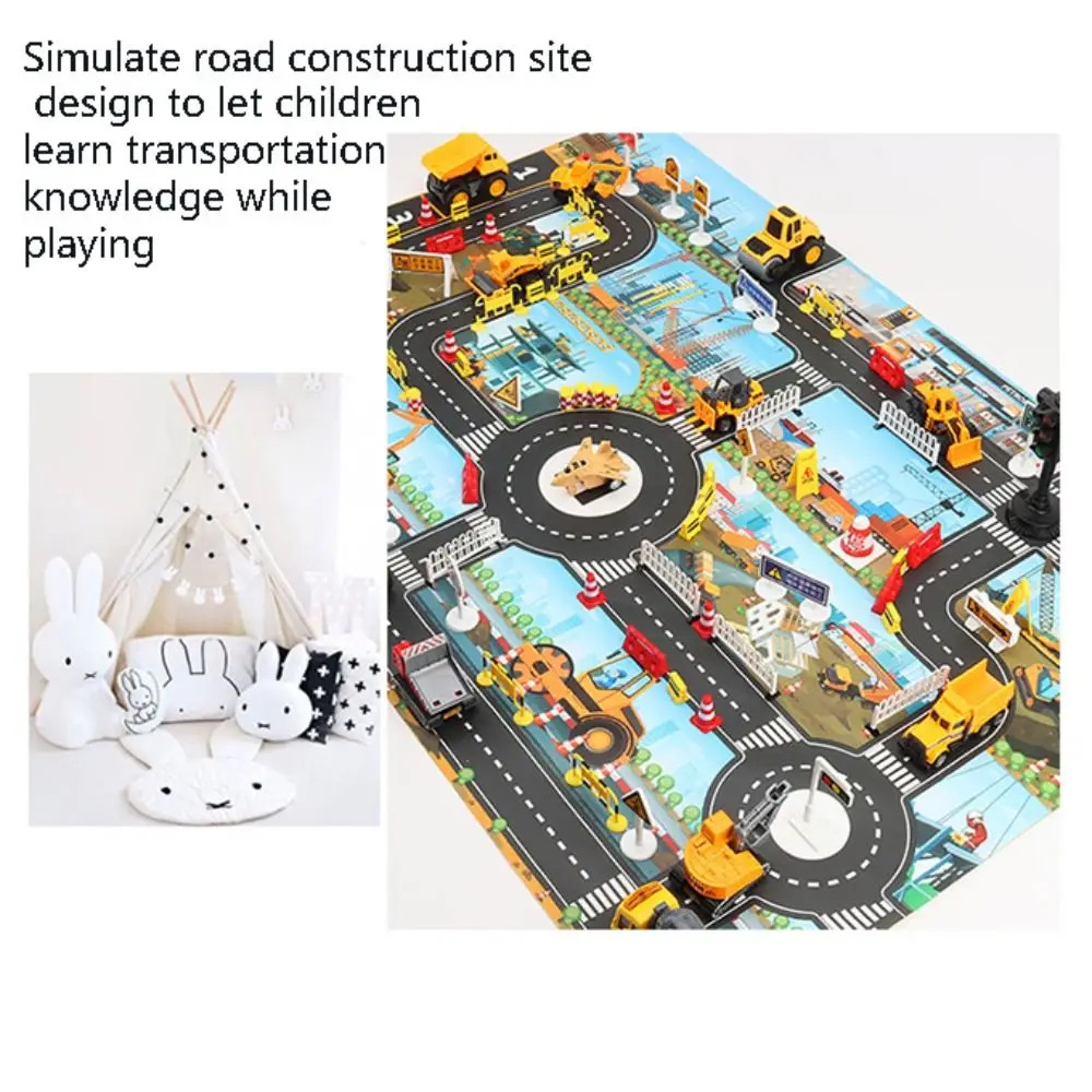 Climbing Mats Kids Toys Traffic Car Map City Parking Lot Roadmap DIY Traffic Road Signs Climbing Mats Toys Road Carpet Playmat