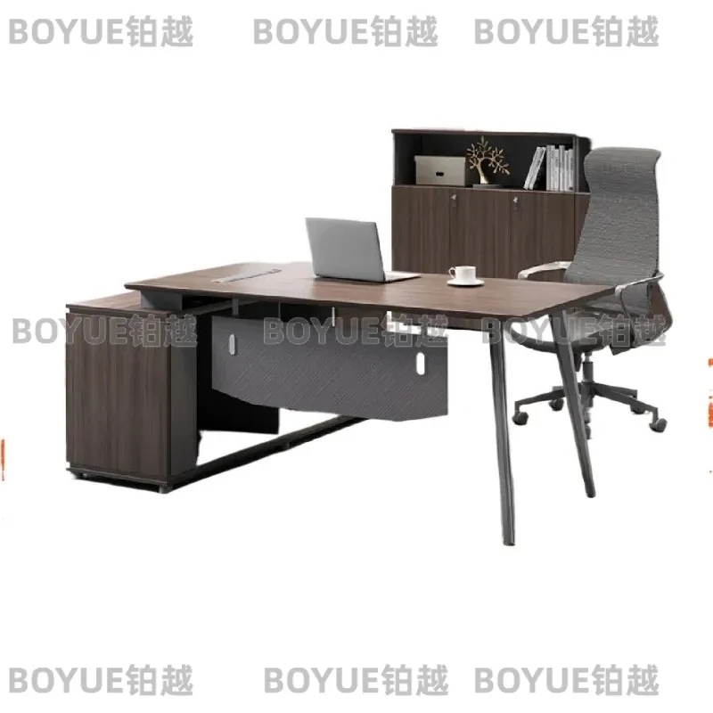 for Boss Desk Simple Modern President Desk Manager Desk Single Office and Chair Combination High-end Class