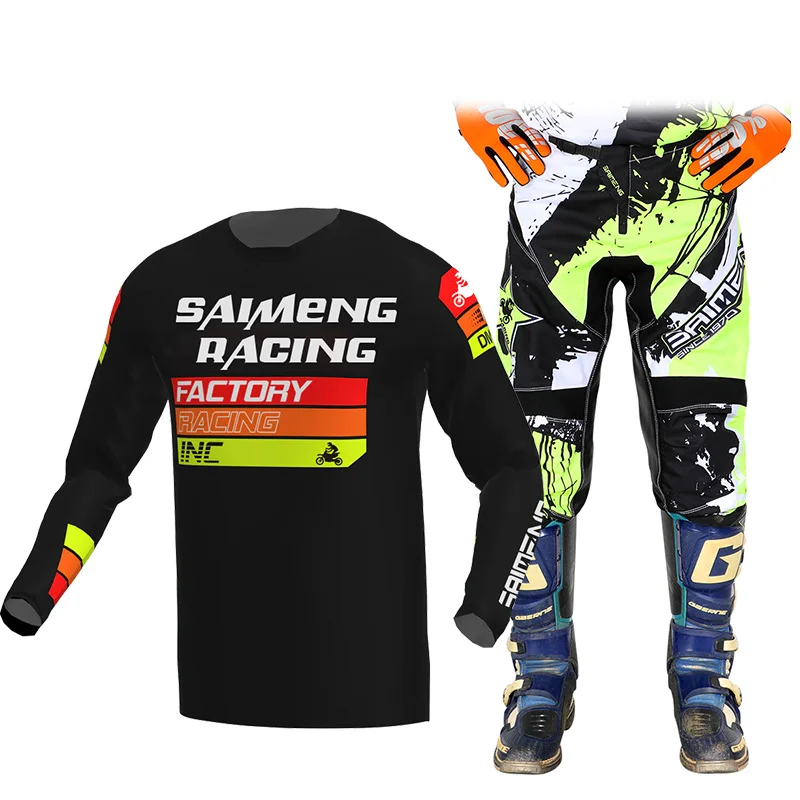 Children's motorcycle set Boys and girls 4 5 6 7 8 9 10 11 12 13 14 years old cross-country MX racing suit MTB bmx atv kid youth