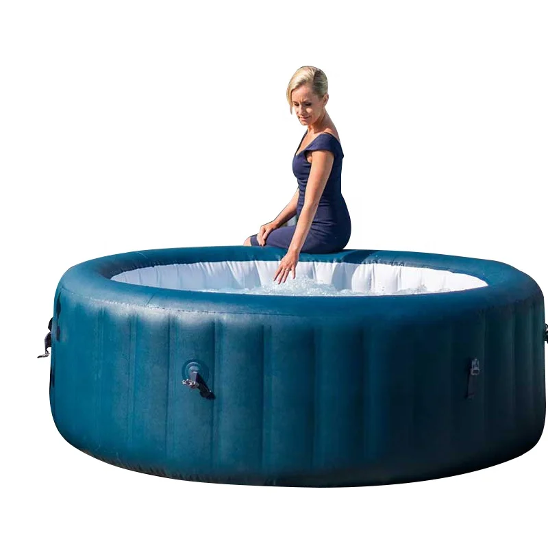 

Google hot 2-4 person with 120 air jets,tub cover,pump,and 2 filter cartridges heated water system bath bubble outdoor spa pool