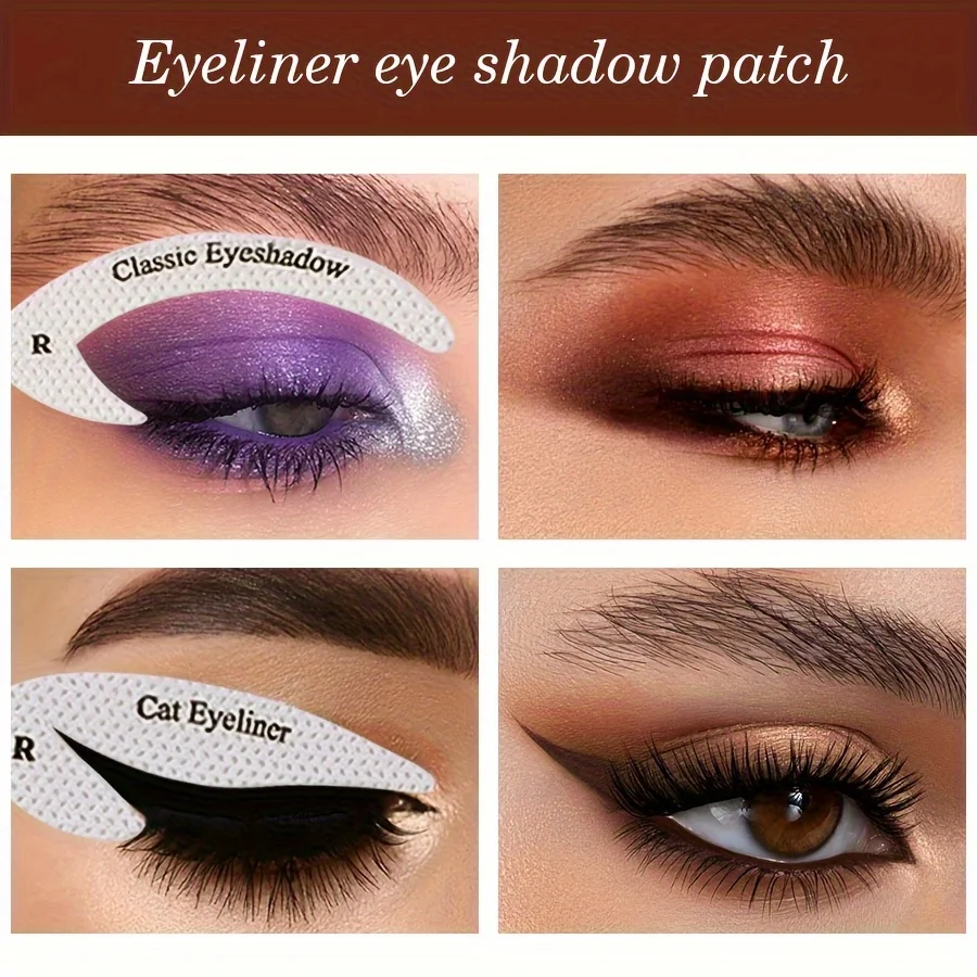 Adesivo per modello trucco occhi, toppa per stampo per eyeliner, strumento di bellezza adesivo per assistente trucco occhi, trucco rapido, molto adatto per principianti