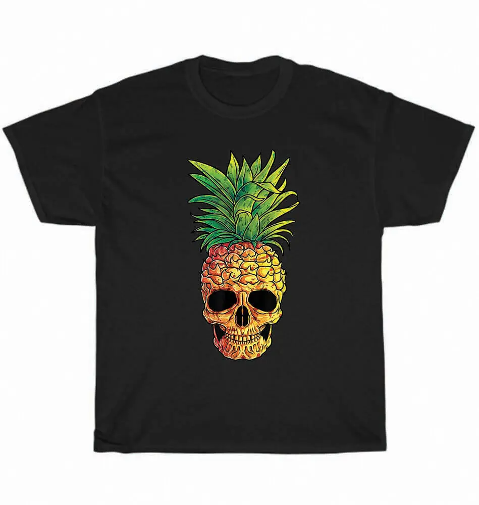 Pineapple Skull Aloha Beaches Hawaiian Hawaii Goth T-Shirt Unisex Tee Gift NEWUnisex Summer Cotton Luxury Brand Super Size Anime