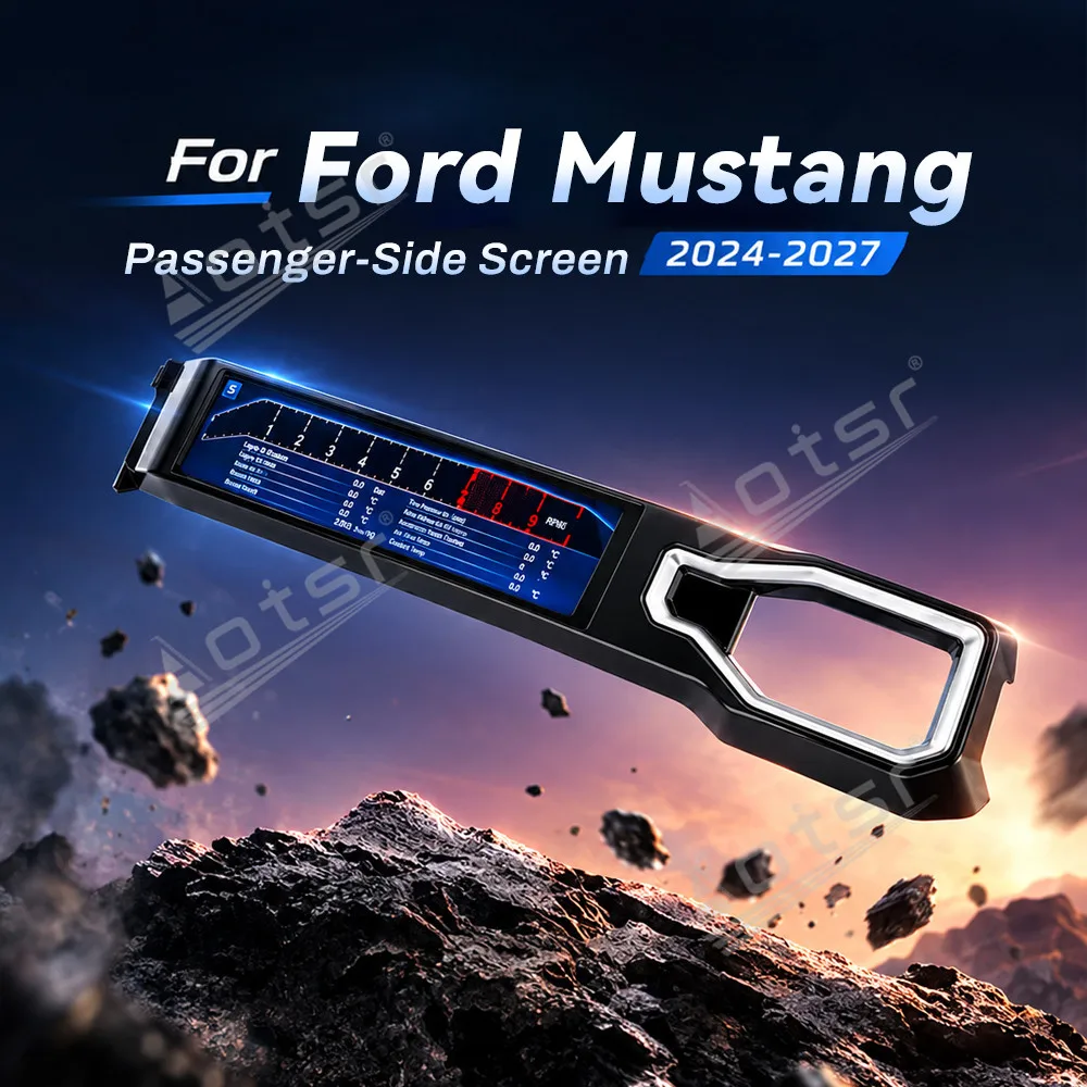 Co-pilot Racing Instrument For Ford Mustang 2024-2027 Car Passenger Digital Dashboard Touch Screen Car Multimedia Display