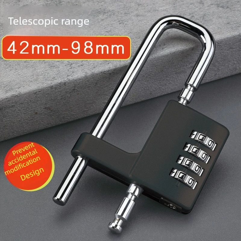42-98mm Small Size Adjustable U-shaped Password Padlock Cabinet with Password Lock Head Candado De Contraseña