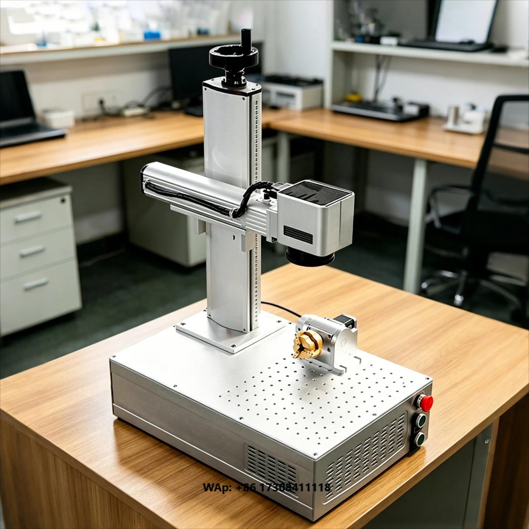 Factory Desktop Fiber Dual Engraving Machine for Metal Plastic Wood DIY Marking Machine