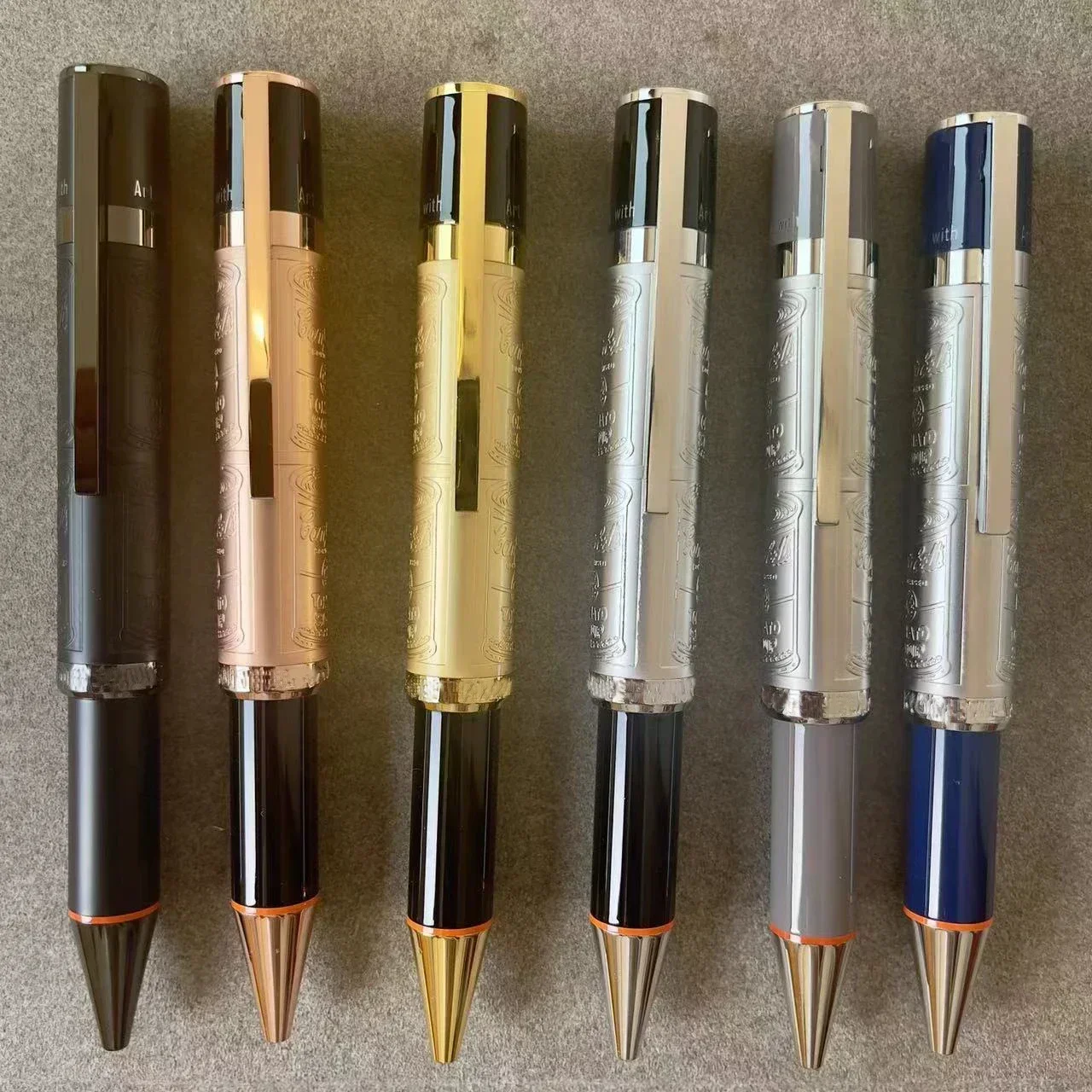 

Luxury Andy Warhol Pen with Exquisite Embossed Big Holder - Perfect Stationery Business Ballpoint Gift for Men