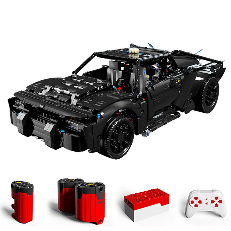 

IN STOCK 1828pcs Creativity 1:10 Black Sports Car Building Blocks Model MOC Technical Bricks Toys for Boys Birthday Gift Set