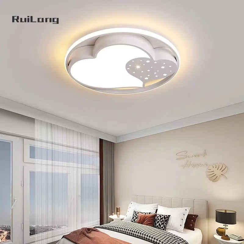 Modern Led Heart Shape Ceiling Light Bedroom Simple White Decor Round Chandelier For Kids Room Ceiling Lamp люстра потолочная