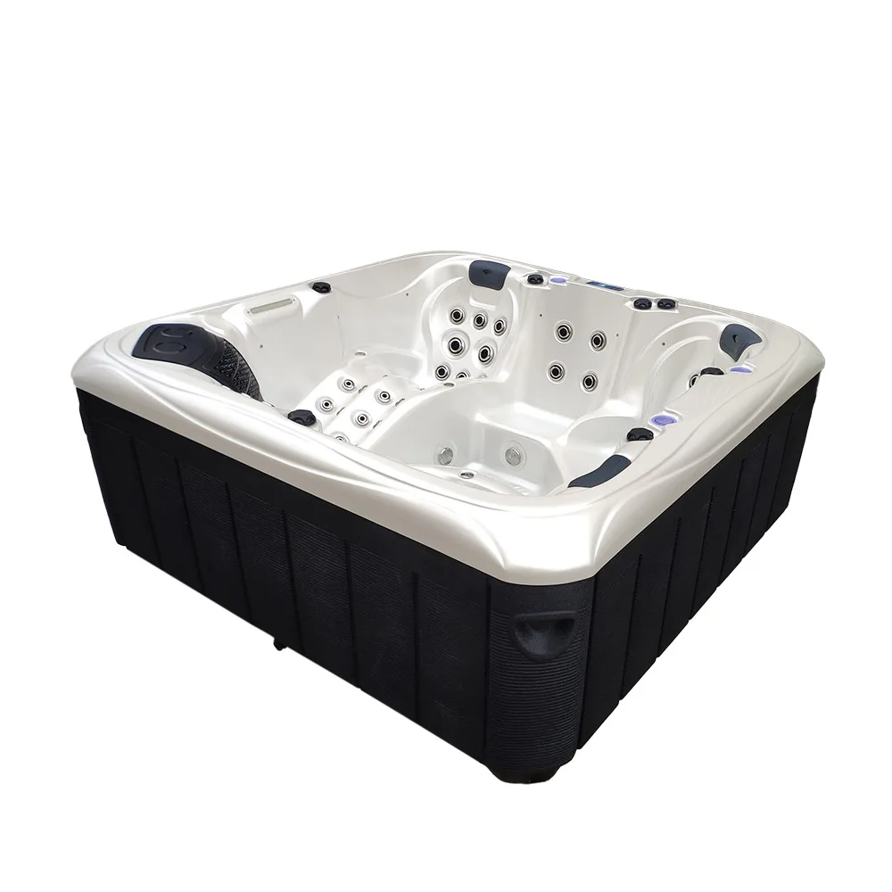 Modern Freestanding Acrylic Bathtub Air Whirlpool Massage Jets  5 Person Villa Use Speakers for