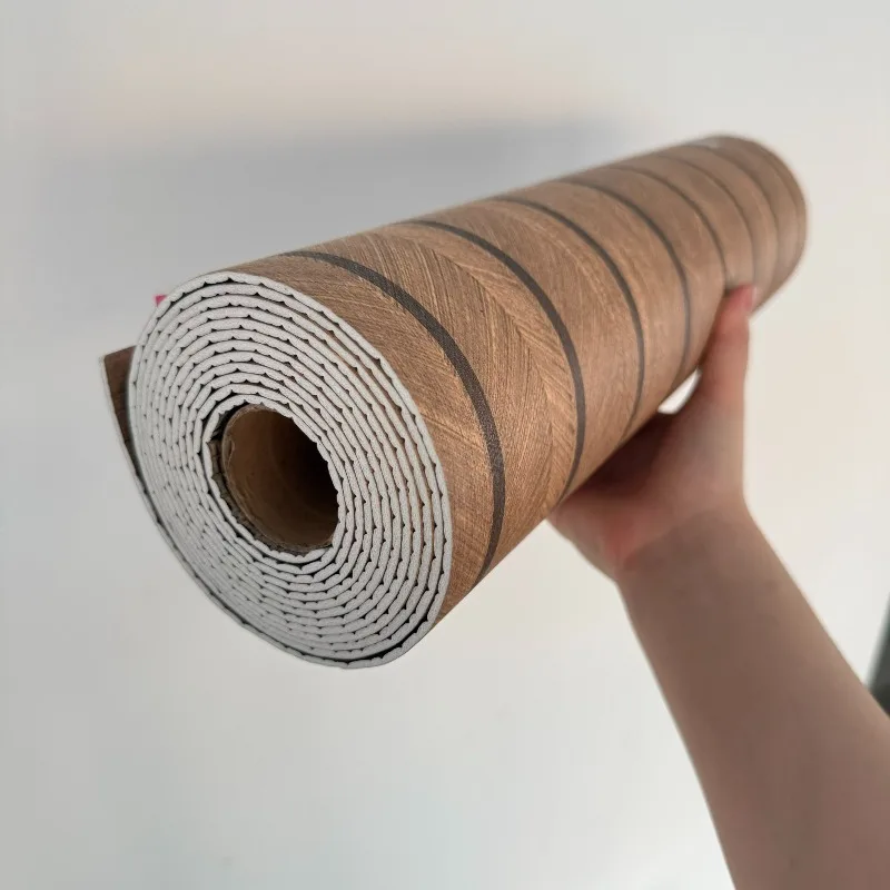 Faux Grille Wallpaper Wall Decoration Thick Foam Wood Grain Contact Paper Peel and Stick Wallpapers for Living Room Background