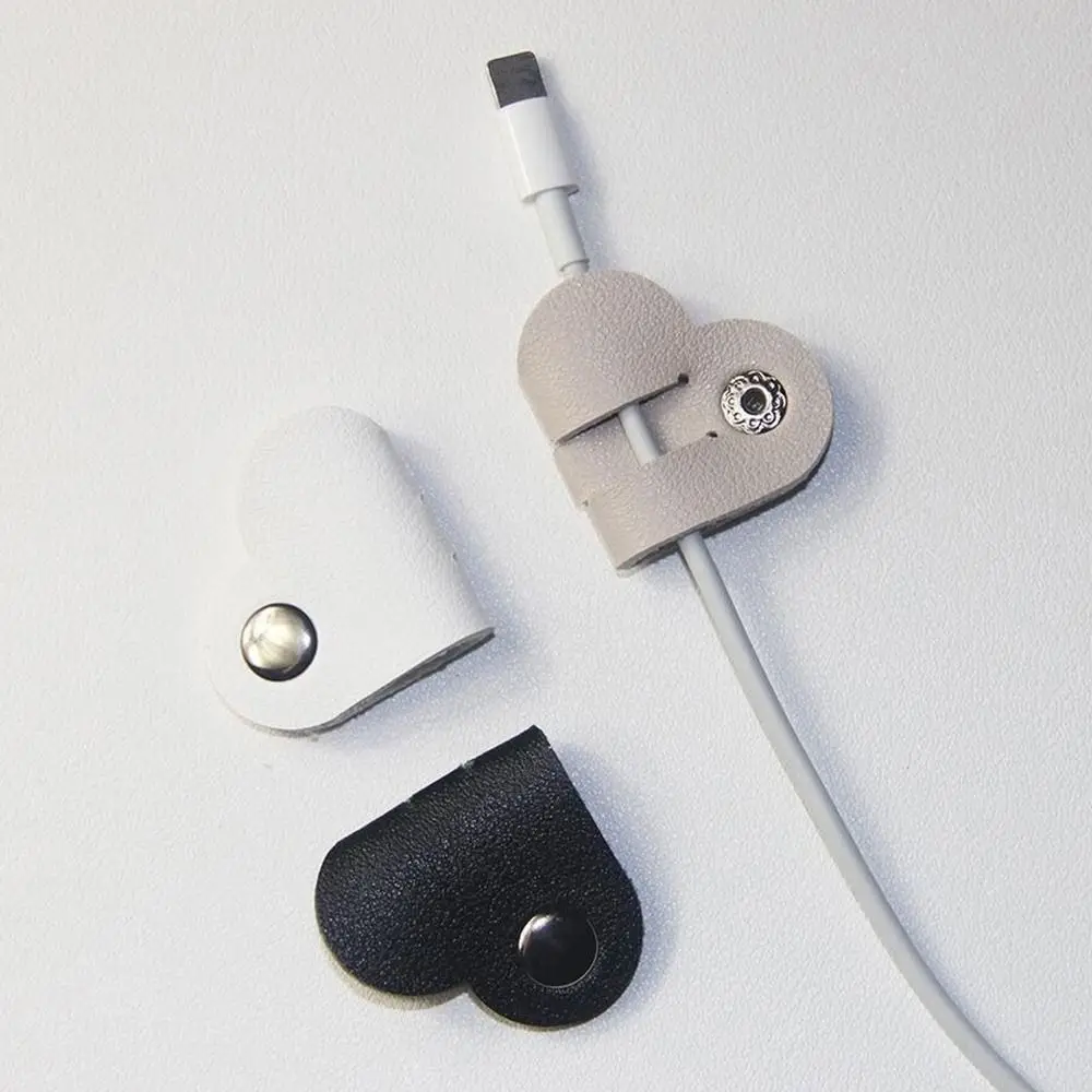 Cute Leather Cable Winder Mini Cord Organizer Cord Organizer Earphone Cord Winder Data Line