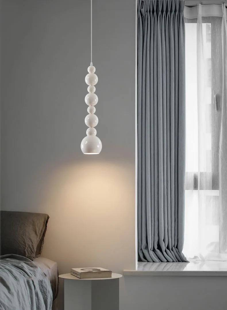 White Metal Pendant Lights Bedroom Dining Room Indoor