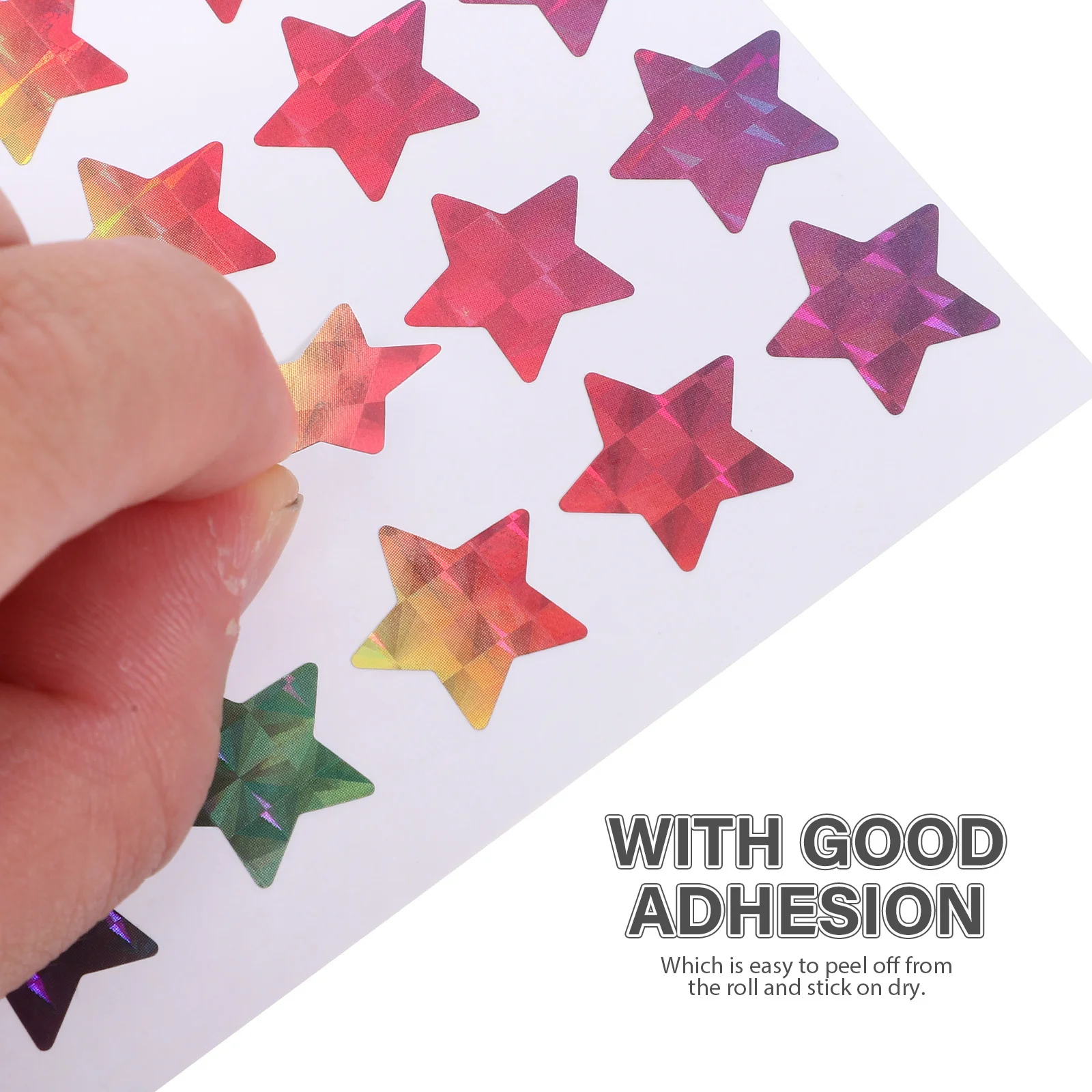 

20 Sheets Waterproof Pentagram Star Stickers Self-Adhesive Reward Stickers for Kindergarten Classroom Motivation Student Awards
