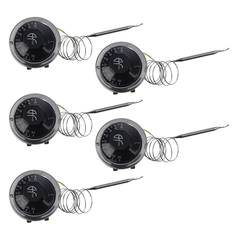 5X AC 250V 16A 30-110C Temperature Control Capillary Thermostat For Electric Oven