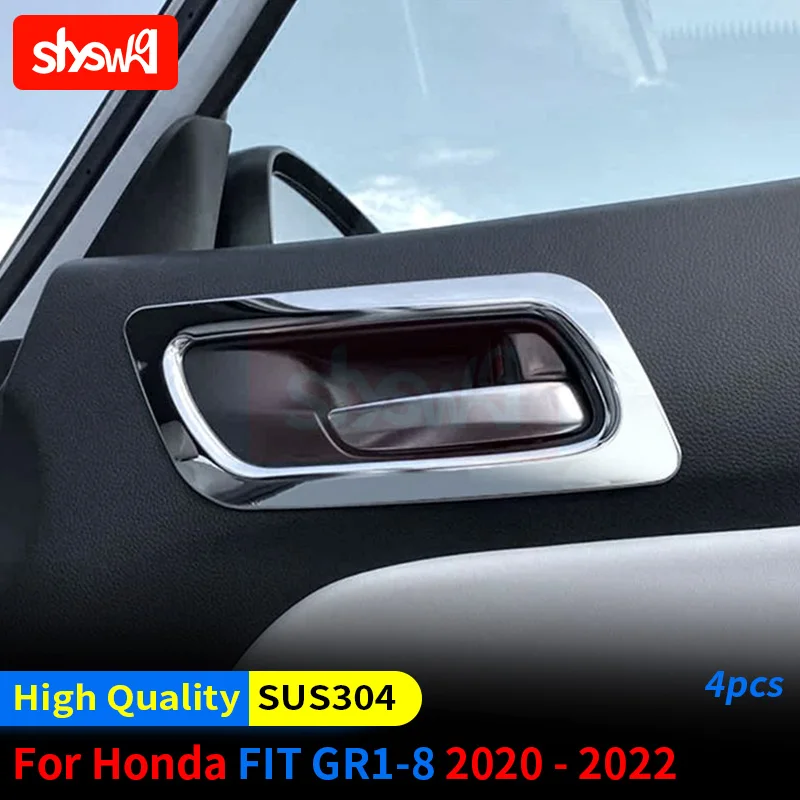 

Для Honda Gr1-8 2020 + нержавеющая сталь, серебристый, яркий край, украшение, хромированная внутренняя дверная ручка, крышка, аксессуары для отделки