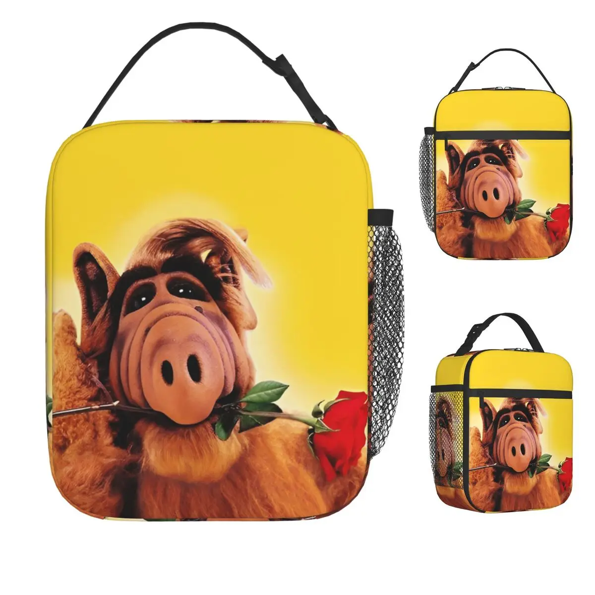 

Alf Thumbs Up Lunch Bag Retro Lunch Box For Unisex Beach Portable Cooler Bag Custom Thermal Lunch Bags