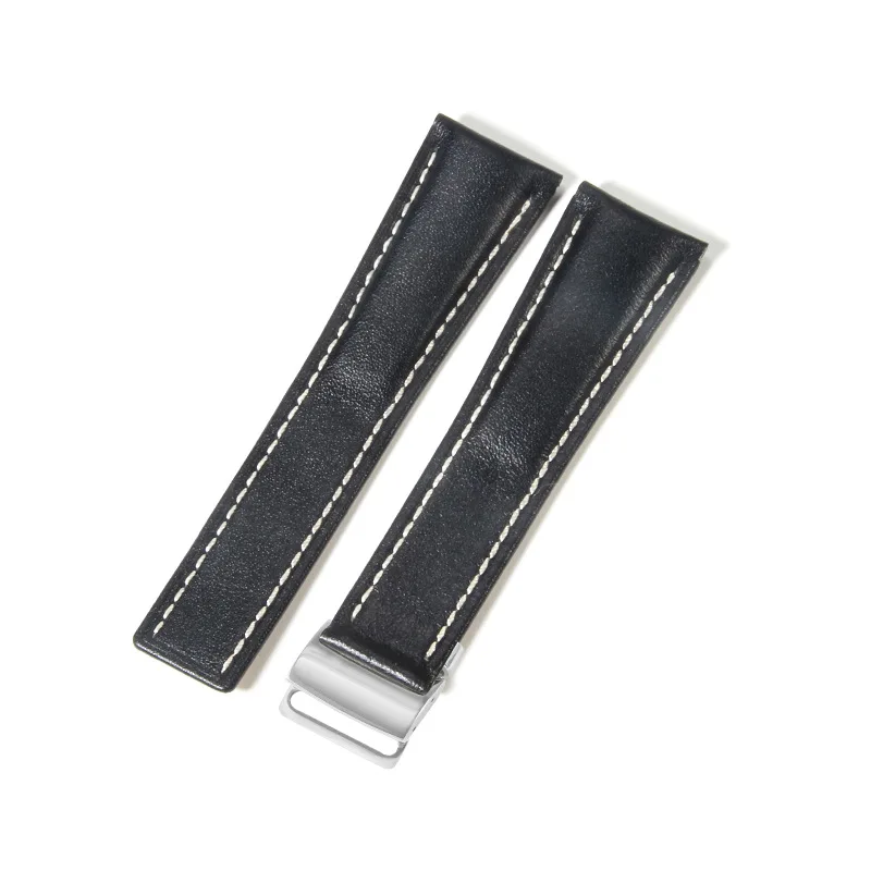 

Genuine Real Leather Watchband Watchband For Breitling Watch Strap for NAVITIMER WORLD Avenger Superocean 22mm 24mm Men Bracelet