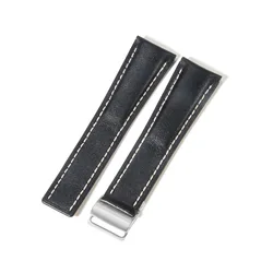 Genuine Real Leather Watchband Watchband For Breitling Watch Strap for NAVITIMER WORLD Avenger Superocean 22mm 24mm Men Bracelet