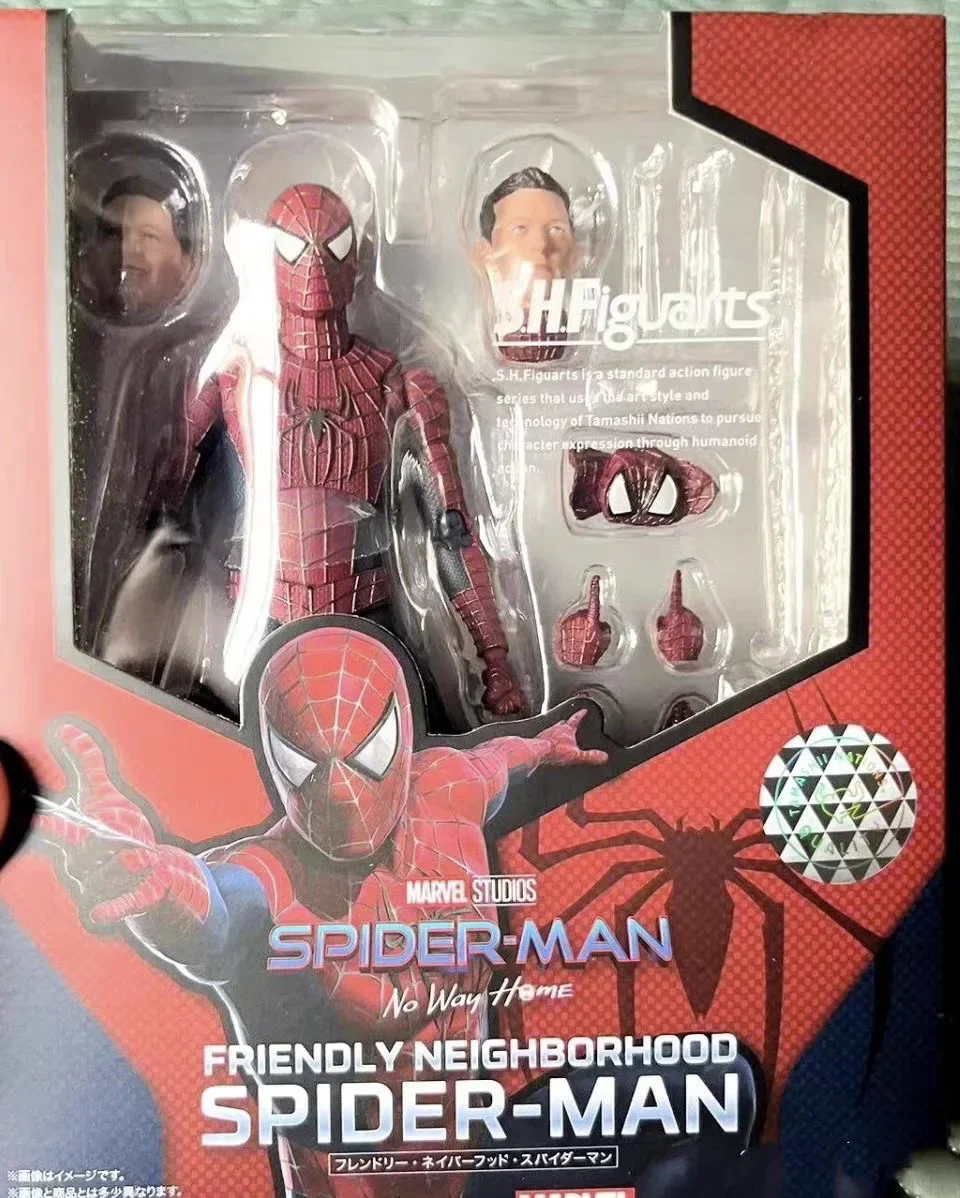 SHF Spider Man 3ตุ๊กตาขยับแขนขาได้ Spiderman 3 tobey maguire อนิเมะรูปปั้นพีวีซีของสะสมตุ๊กตาของขวัญปีใหม่