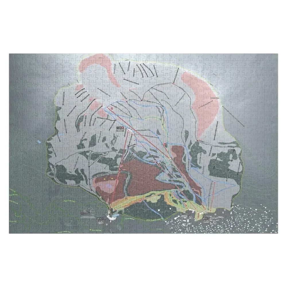 Alyeska Resort Trail Map Jigsaw Puzzle Personalized Baby Object Personalized Gift Ideas Puzzle