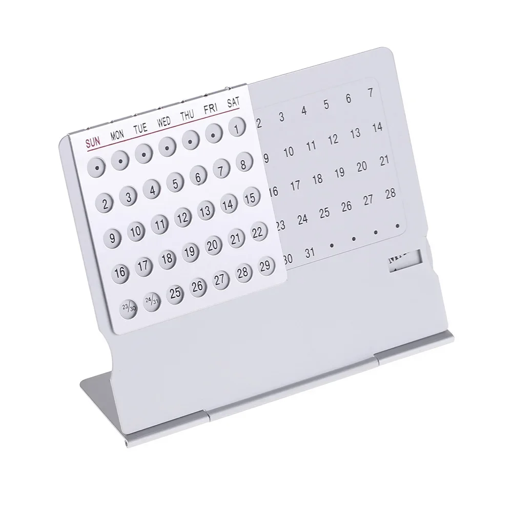

Super Perpetual Unique 100 Years Perpetual Calendar Office Supplies Desktop Calendar Aluminium Alloy Assembling Calendar