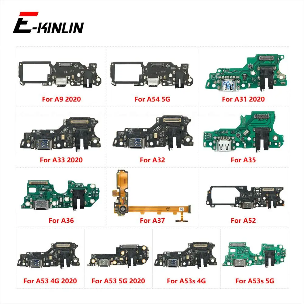 

USB Charging Charger Dock Port Board With Mic Flex Cable For OPPO A9 A5 A31 A33 A32 A35 A36 A37 A52 A53 A53s 4G 5G 2020