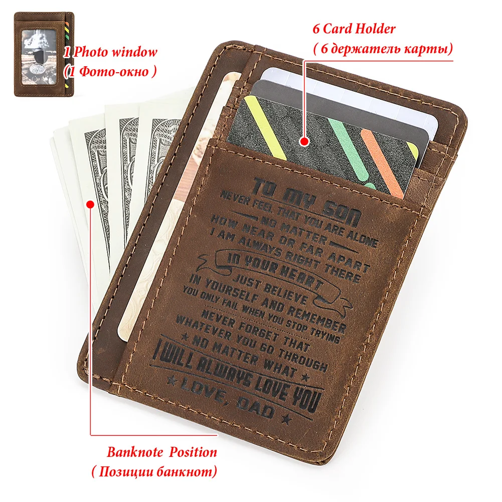 จาก dompet kartu tipis ลูกชายของฉันที่ใส่บัตร RFID หนังแท้สำหรับผู้ชายแฟชั่นกระเป๋าหน้าของขวัญวันเกิดสำหรับลูกชาย