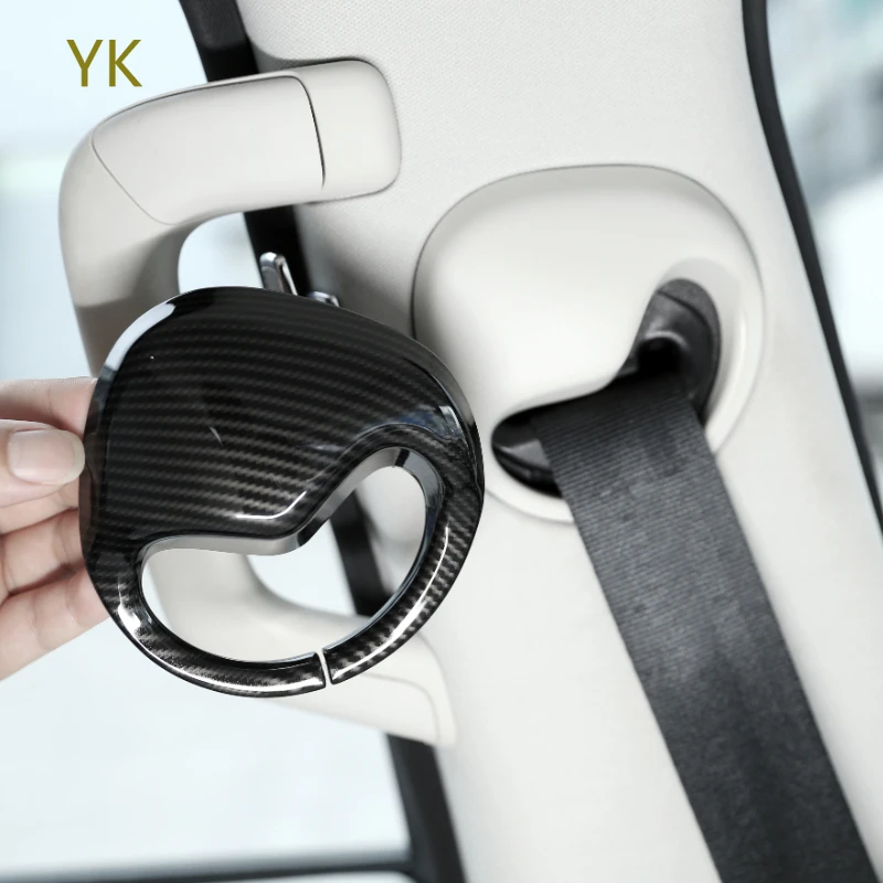 

For Land Rover Discovery 5 LR5 L462 2017-2023 ABS Carbon Fiber Car Safety Belt Cover Trim Sticker Interior Car Accessories