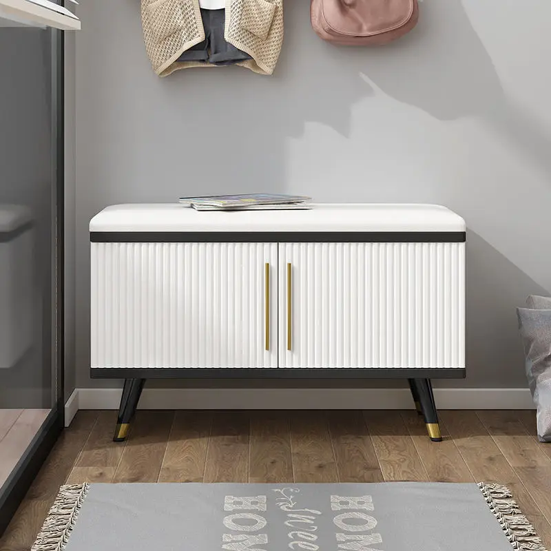Living room furniture Hot-selling products Modern luxury minimalist design Beauty shoe changing stool Shoe rack Home bench