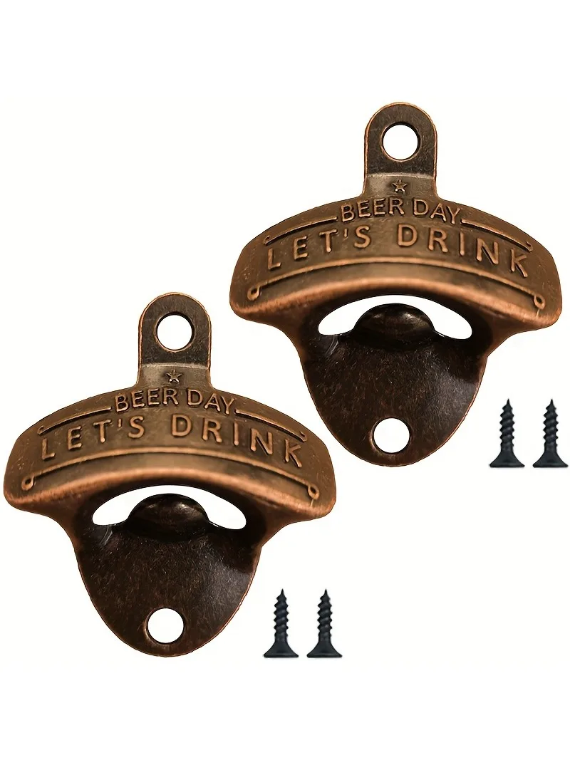 1/2/5/10 pièces ouvre-bouteille Vintage jour de la bière ouvre-bouteille rétro mural pour Pub barbecue bricolage ouvre-bière solide Gadgets de cuisine